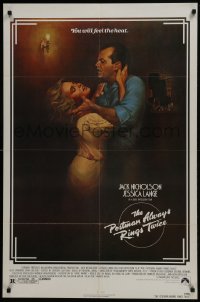 6f680 POSTMAN ALWAYS RINGS TWICE 1sh 1981 art of Jack Nicholson & Jessica Lange by Rudy Obrero!