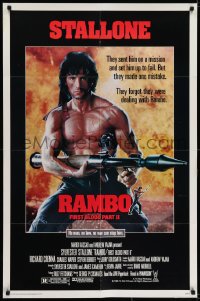 6f701 RAMBO FIRST BLOOD PART II 1sh 1985 no law, no war can stop Sylvester Stallone!
