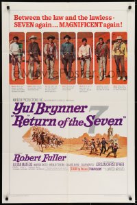 6f713 RETURN OF THE SEVEN 1sh 1966 Yul Brynner reprises his role as master gunfighter!