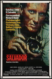 6f736 SALVADOR 1sh 1986 James Woods, James Belushi, directed by Oliver Stone!
