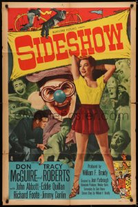 6f771 SIDESHOW 1sh 1950 T-man Don McGuire goes undercover at a carnival & busts jewel smugglers!