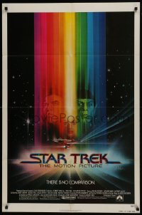 6f816 STAR TREK advance 1sh 1979 cool art of Shatner, Nimoy, Khambatta and Enterprise by Bob Peak!
