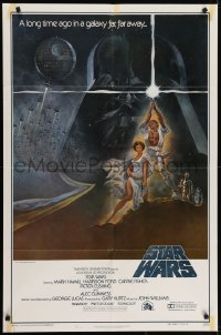 6f002 STAR WARS style A first printing int'l 1sh 1977 George Lucas classic epic, art by Tom Jung!