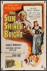 6f844 SUN SHINES BRIGHT 1sh 1953 Charles Winninger, Irvin Cobb stories adapted by John Ford!
