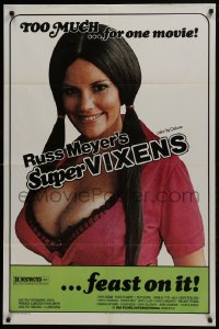 6f846 SUPER VIXENS 1sh 1975 Russ Meyer, super sexy Shari Eubank is TOO MUCH for one movie, R-rated