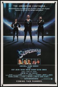 6f848 SUPERMAN II teaser 1sh 1981 Christopher Reeve, Terence Stamp, great image of villains!
