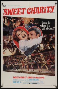 6f850 SWEET CHARITY 1sh 1969 Bob Fosse musical starring Shirley MacLaine!