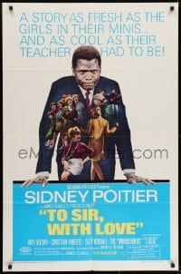 6f899 TO SIR, WITH LOVE 1sh 1967 Sidney Poitier, Geeson, directed by James Clavell!