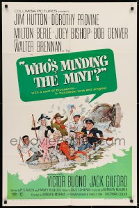 6f966 WHO'S MINDING THE MINT 1sh 1967 Jim Hutton, Dorothy Provine, Jack Rickard bank robbery art!