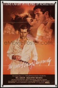 6f984 YEAR OF LIVING DANGEROUSLY 1sh 1983 Peter Weir, artwork of Mel Gibson by Stapleton and Peak!