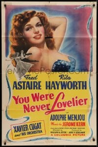 6f987 YOU WERE NEVER LOVELIER style B 1sh 1942 fantastic close up of sexiest Rita Hayworth!