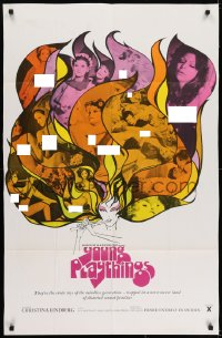 6f993 YOUNG PLAYTHINGS 1sh 1972 Joseph Sarno directed, sexy Christina Lindberg, many topless women!
