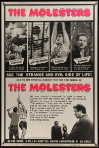6g364 MOLESTERS 40x60 1964 bizarre Swiss pseudo-documentary about child molesters!