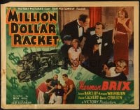 6g077 MILLION DOLLAR RACKET 1/2sh 1937 Bruce Bennett billed as Herman Brix, Joan Leslie!
