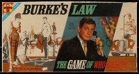 6g156 BURKE'S LAW board game 1963 Gene Barry, the game of who killed...!