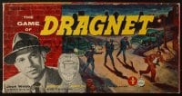 6g176 DRAGNET board game 1955 Jack Webb as Sgt. Joe Friday with badge 714!