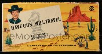 6g186 HAVE GUN WILL TRAVEL board game 1959 Richard Boone, Wire Paladin, San Francisco!