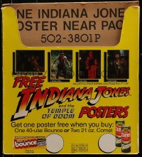6g011 INDIANA JONES & THE TEMPLE OF DOOM promo poster display box 1984 contains 11 17x22 posters!