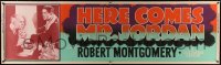 6g386 HERE COMES MR. JORDAN paper banner R1953 boxer Robert Montgomery is reincarnated as super rich man!