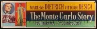 6g391 MONTE CARLO STORY paper banner 1957 Dietrich, Vittorio De Sica, high stakes, low cut gowns!