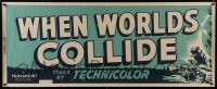 6g402 WHEN WORLDS COLLIDE paper banner 1951 George Pal classic, art of Earth skyscapers flooded!
