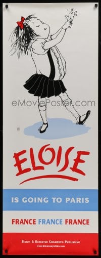 6g318 ELOISE 20x52 special poster 1999 Hilary Knight art, she's going to Paris France!