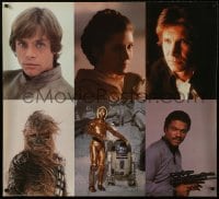 6g319 EMPIRE STRIKES BACK 34x38 special poster 1980 heroes Luke, Leia, Han, Chewbacca, Lando, R2, 3PO!
