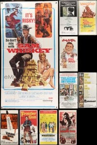 6h163 LOT OF 10 FOLDED THREE-SHEETS 1950s-1960s great images from a variety of different movies!