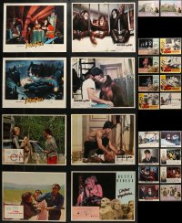 6h219 LOT OF 26 LOBBY CARDS 1970s-1980s incomplete sets from a variety of different movies!