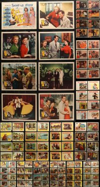 6h186 LOT OF 120 LOBBY CARDS 1940s-1960s complete sets of 8 cards from 15 different movies!