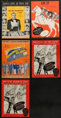 6h328 LOT OF 5 JACK BENNY SHEET MUSIC 1930s-1940s a variety of different songs!