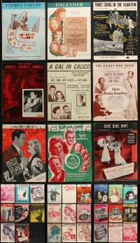 6h299 LOT OF 35 SHEET MUSIC 1940s-1950s great songs from a variety of different movies!