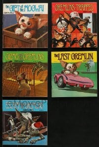 6h047 LOT OF 5 GREMLINS SOFTCOVER BOOKS 1984 each includes 45 RPM record to play while you read!
