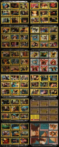 6h343 LOT OF 93 GREMLINS TRADING CARDS AND STICKERS 1984 great cast portraits & movie scenes!