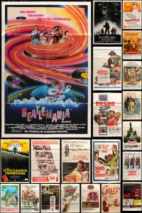 6h148 LOT OF 34 FOLDED ONE-SHEETS 1950s-1980s great images from a variety of different movies!