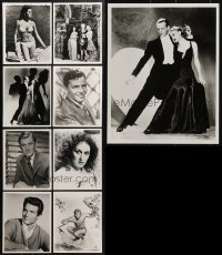 6h037 LOT OF 9 8X10 REPRO PHOTOS 1980s great portraits of top Hollywood stars!