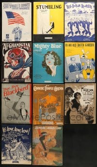 6h316 LOT OF 11 SHEET MUSIC 1910s-1940s a variety of great songs + cool cover art!