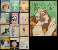 6h315 LOT OF 13 SHEET MUSIC 1910s-1930s a variety of great songs + cool cover art!