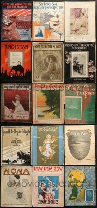 6h313 LOT OF 15 10.5X13.5 SHEET MUSIC 1910s a variety of great songs + cool cover art!