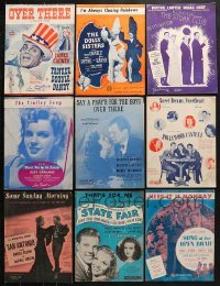 6h320 LOT OF 9 SHEET MUSIC 1940s great songs from a variety of different movies!