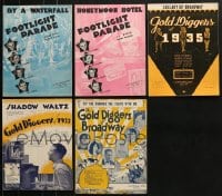 6h331 LOT OF 5 1930S WARNER BROS MUSICAL SHEET MUSIC 1930s a variety of different movie songs!