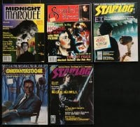 6h060 LOT OF 5 MOVIE MAGAZINES 1980s-1990s Midnight Marquee, Scarlet Street, Cinefantastique!