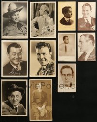 6h029 LOT OF 11 SILENT AND SOUND ACTOR FAN PHOTOS AND POSTCARDS 1910s-1930s great images!