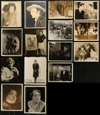 6h086 LOT OF 15 1910S-20S 8X10 STILLS 1910s-1920s great scenes & portraits from silent movies!