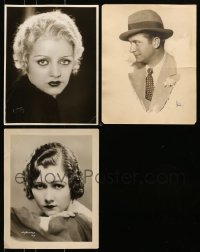 6h376 LOT OF 3 DELUXE 1930S 11X14 STILLS 1930s great portraits with photographer credits!