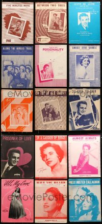 6h311 LOT OF 15 SINGER SHEET MUSIC 1940s a variety of different songs from popular stars!