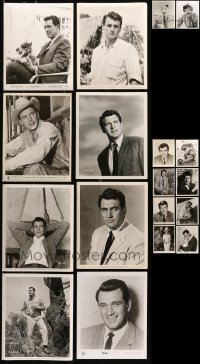 6h076 LOT OF 18 ROCK HUDSON 8X10 STILLS 1950s-1970s great portraits of the leading man!