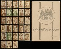 6h020 LOT OF 28 URUGUAYAN EAGLE BRAND CIGARETTE CARDS 1920s-1930s portraits of famous actors!