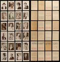6h004 LOT OF 24 SPANISH ADVERTISING CARDS 1920s-1930s portraits of silent actors & actresses!!