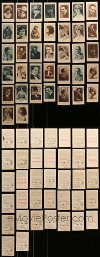 6h006 LOT OF 37 SPANISH ADVERTISING CARDS 1920s-1930s portraits of silent actors & actresses!!